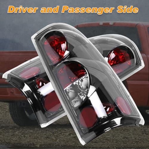 Tail Light Black Compatible With 1999-2006 Chevy Silverado 1500 Black / Clear - Picture 4 of 6