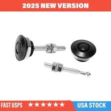 Bumper Quick Release Lock Latch Aluminum Alloy Hood Pin Lock Push Button Black