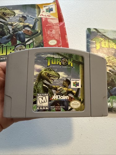 Turok: Dinosaur Hunter N64 CIB w/ Manual Complete Tested Nintendo 64 1997 Game - Picture 17 of 22