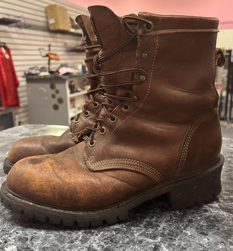 Carolina Brown Leather Steel Toe Work Boots 10.5 EE Union Made In USA - Picture 4 of 10