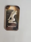 1973 COLONIAL MINT "MARILYN" 1 OZ .999 SILVER BAR