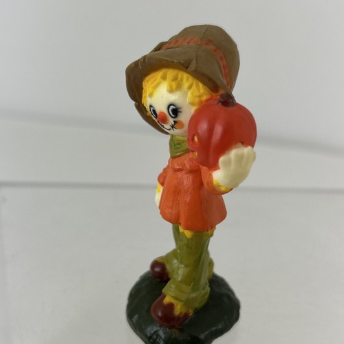 HALLMARK MERRY MINIATURES 1976 SCARECROW JOLLY PUMPKIN Figurine HALLOWEEN VTG - Picture 4 of 9