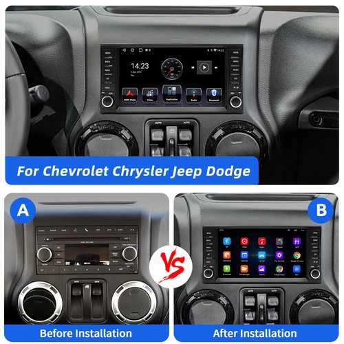 Upgraded 4+64GB with Camera For Jeep Wrangler Dodge Chrysler 7" Car Stereo Radio - Picture 7 of 13