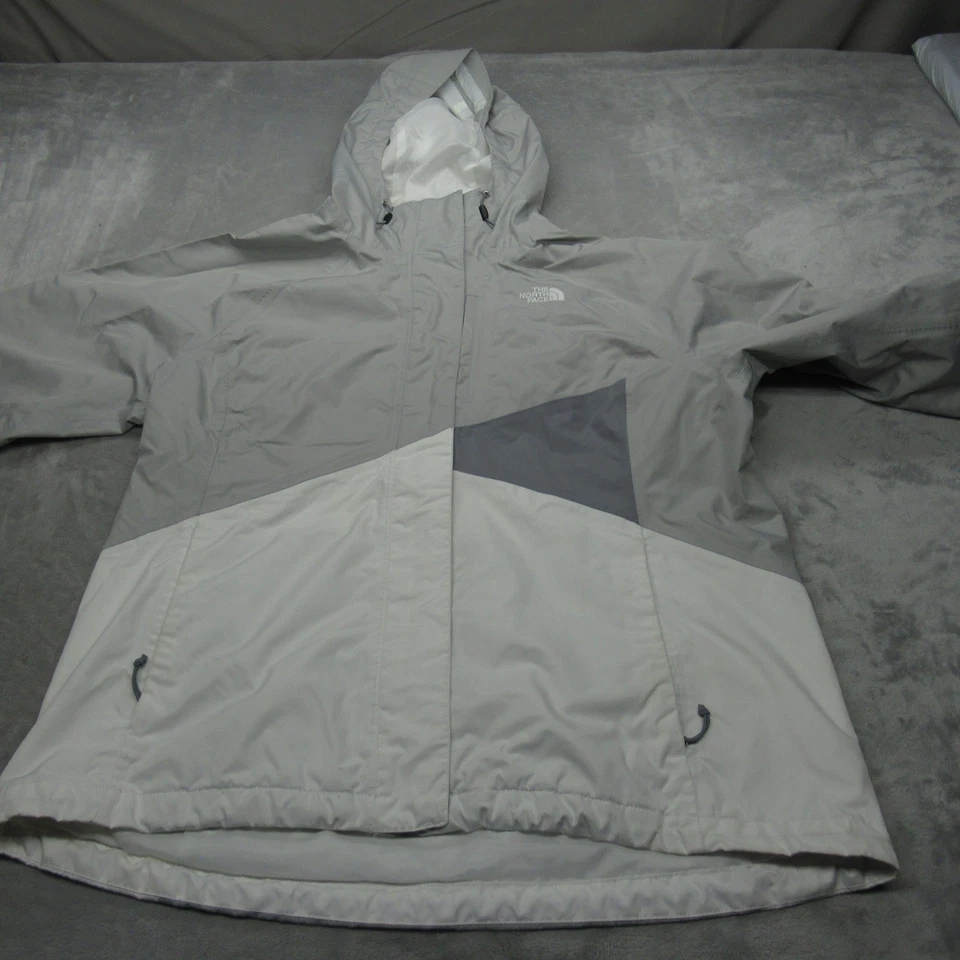 Chaqueta North Face Mujer XL Gris Impermeable Con Capucha 3 en 1 Shell Triclimate Lluvia Esquí Foto 4 de 4