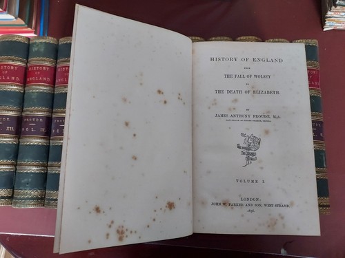 History of England by James Anthony Froude Complete 12 volumes 1856 to 1870. - Foto 2 di 5