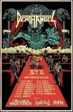 DEATH ANGEL | TOXIC HOLOCAUST Tour 2025 Ltd Ed RARE Poster! Thrash Heavy Metal