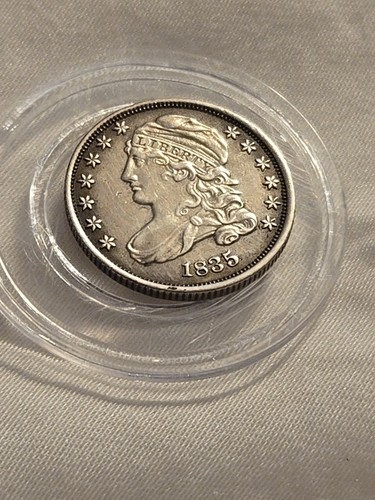 1835 Capped Bust Dime Silver Uncirculated AU BEAUTIFUL Great Patina 24 Hour 🔥🔥 - Picture 9 of 19