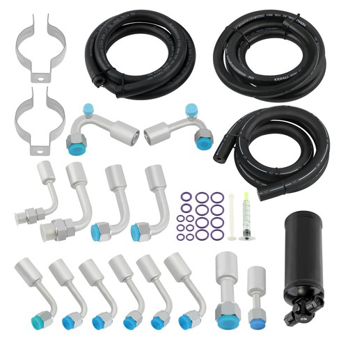 Air Conditioning Hose Kit 134A Beadlock Fitting Black Drier Professional Grade - Picture 2 of 14