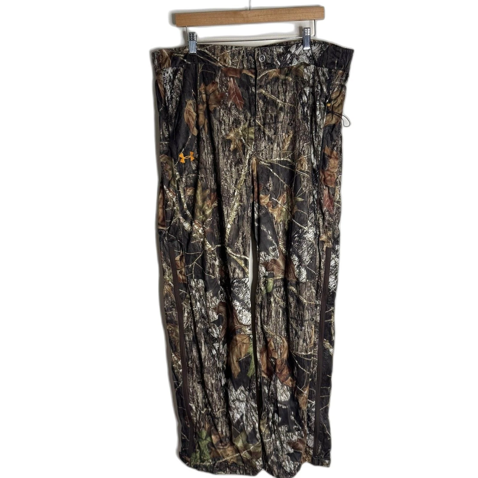 Under Armour Pants Mens XL Mossy Oak Camo Waterproof Hunting Outdoor Lined