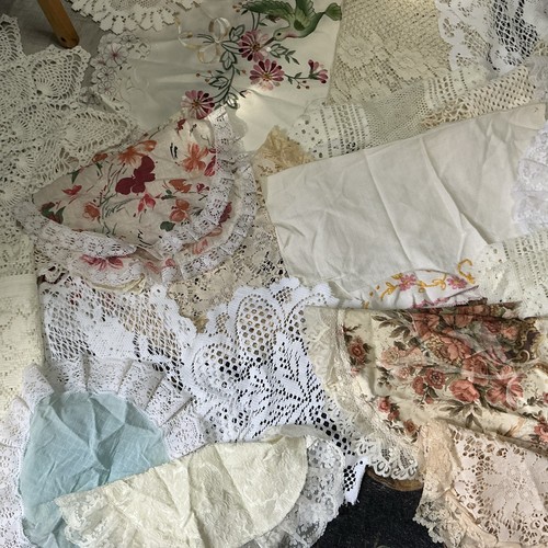 Lot2 Doily Mixed Vintage Handmade & More Lot Of 80 Mixed Sizes Colors & Designs - Picture 14 of 16