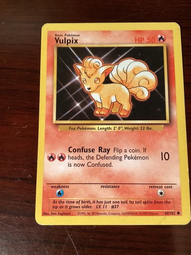 VULPIX - 68/102 - Base - Pokemon Card - LP