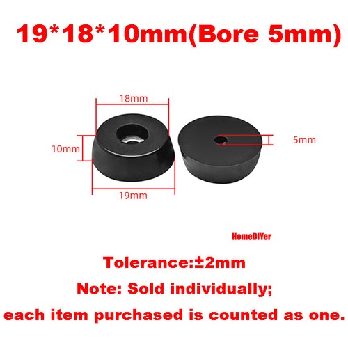 Black Rubber Feet Pads With Washers Rubber Bumpers Anti-Vibration Foot Damping - Picture 32 of 73