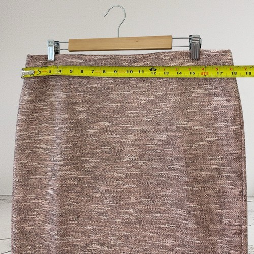 LOFT Women’s Pink Marled Knit Pencil Skirt Size Large Stretch Fall Holiday Chic - Picture 16 of 17