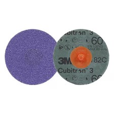 3M Cubitron 7100332350 Quick-Change Disc, Ceramic, 4 In Dia., Pk25