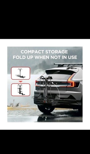Rockland Foldable 2-Bike Rack with Lock, 200 lbs Capacity, Hitch Mount Bike R... - Picture 5 of 8