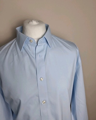 Charles Tyrwhitt Hemd blau Popeline 17,5" - 36" Slim Fit bügelfrei