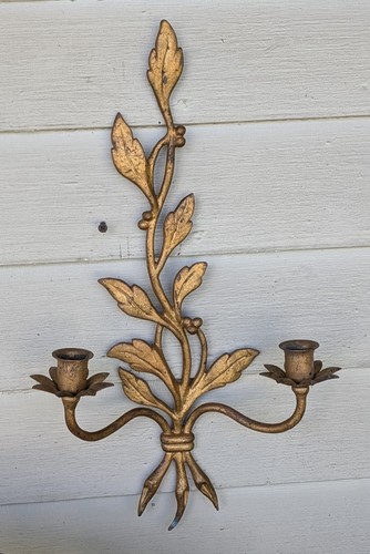 Pair Antique Gilt Bronze Rococo French Wall Sconces 19th Century Acanthus Leaf  - Picture 24 of 24