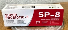 SP-8 Dental, SP-8 Ultra Whitening, SP-8 Probiotic Toothpaste 4.06 oz SEA MINT