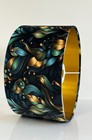 New Digital Peacock Plant Flowers Pattern On Velvet Table Lamp Shade 30 X 21cm H