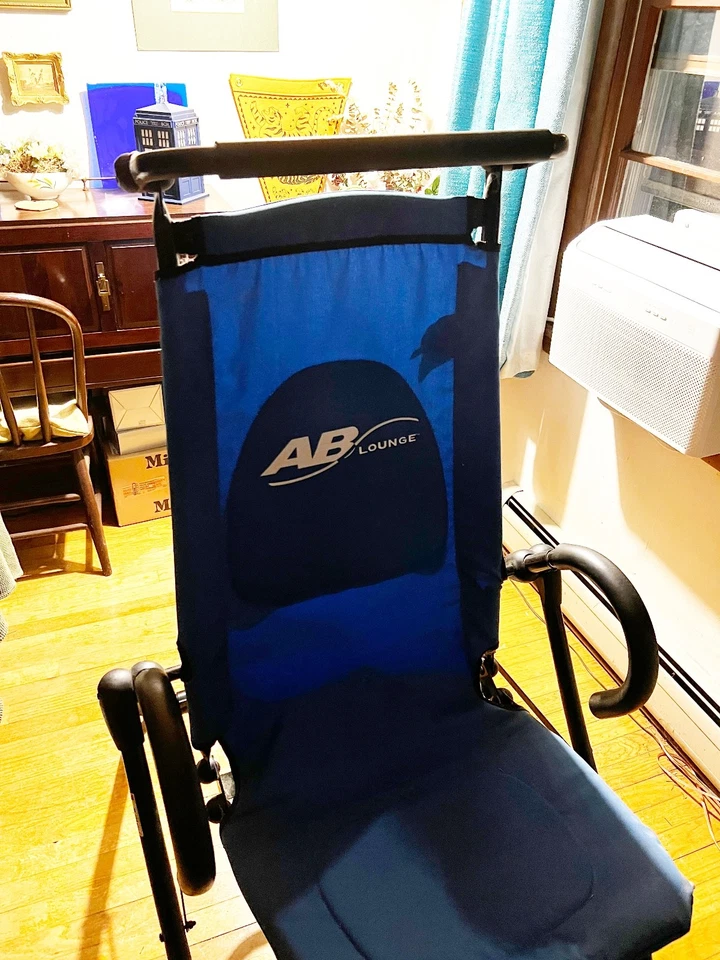 AB Lounge Deporte Entrenamiento Abdominal Fitness Ejercicio Tumbona Azul Silla Máquina Foto 2 de 4