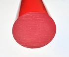 1 1/2” DIAMETER 6” INCH LONG CLEAR RED TRANSLUCENT ACRYLIC LUCITE ROD 1.5" 38mm