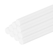 10 Pcs White Plastic Rods 4 x 250mm ABS Round Stick Round Solid Bar DIY Model