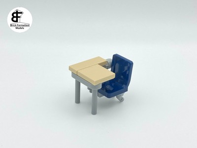Custom LEGO City High School Desk Minifig Accessories Student Classroom