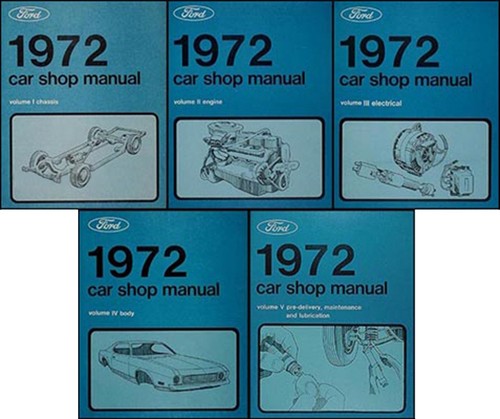 Original 1972 Ford Shop Manual Set Ranchero Torino Mustang T Bird LTD Lincoln - 第 1/6 張圖片
