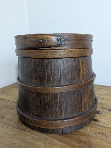 Antique Kitchenalia 19thc Staved Oak & Ash Bound Barrel English C1 - Picture 12 of 23