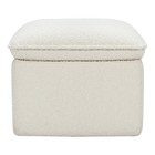 Cali Storage Ottoman in Ivory Boucle, Greenguard Gold Certified