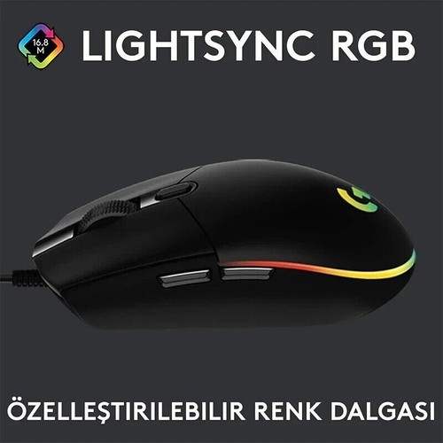Logitech G102 LIGHTSPEED Gaming Mouse 8000 DPI Wired Mouse - Picture 5 of 6