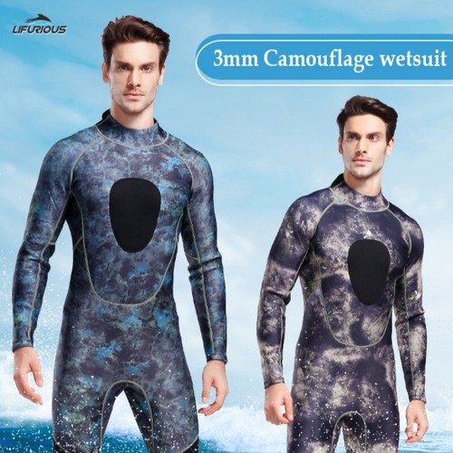 Camouflage Wetsuit 3mm Neoprene Diving Suit Surfing Snorkeling Scuba Jumpsuit AU - Picture 4 of 20