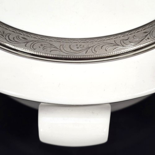 MIKASA CROWN JEWEL PLATINUM BONE CHINA COVERED CASSEROLE TUREEN AK026 RARE - Picture 10 of 19