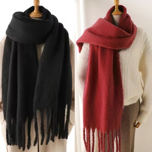 Warmer Luxus Halstuchals groß lang weich dick Mohair Wollschal Schal Winter UK*/ - Bild 4 von 26