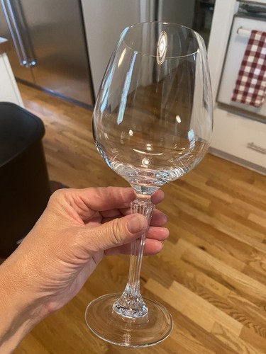 Set of 3 RCR Cristalleria Italiana Burgundy Crystal Wine Glasses 9” - Picture 9 of 11