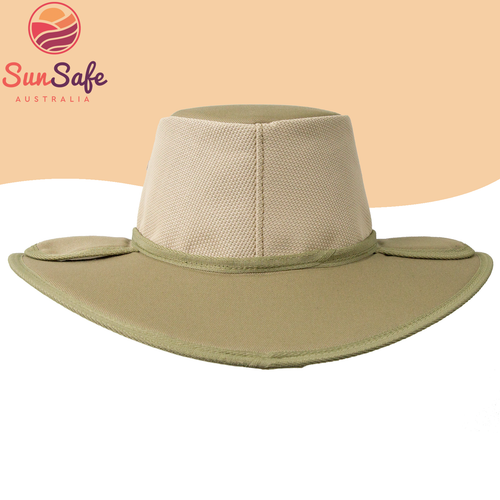 Earmuff Hat Breeze Mesh Wide Brim Work Hat UPF 50+ Australian Made - Picture 9 of 20