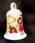 Hutschenreuther Weihnachtsglocke Porzellan 5cm O Winther  Spaziergang Miniglocke