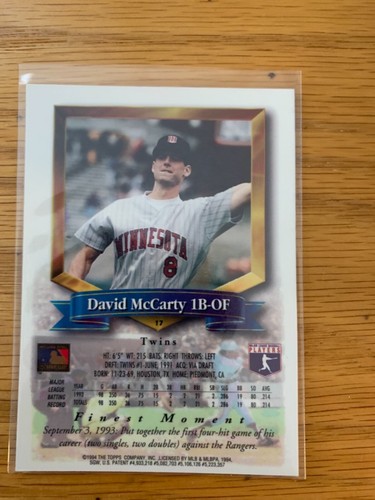 1994 TOPPS FINEST BASEBALL SERIES 1 1-220 PICK A CARD COMPLETE YOUR  SET 9/10/25 - Picture 34 of 419