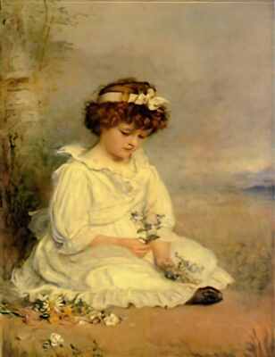 John Everett Millais Foto A4 Little Speedwells Darling Blue 1892
