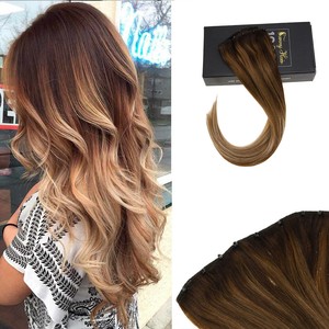 Sunny Micro Beads Weft Human Hair Extension Balayage Brown Mix