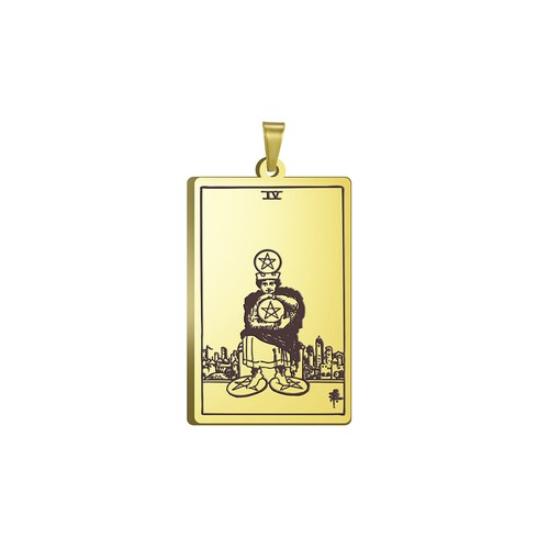 Tarot Karte Anhänger für Halskette Edelstahl Gold Schwarz Schmuck Zubehör - Bild 23 von 54