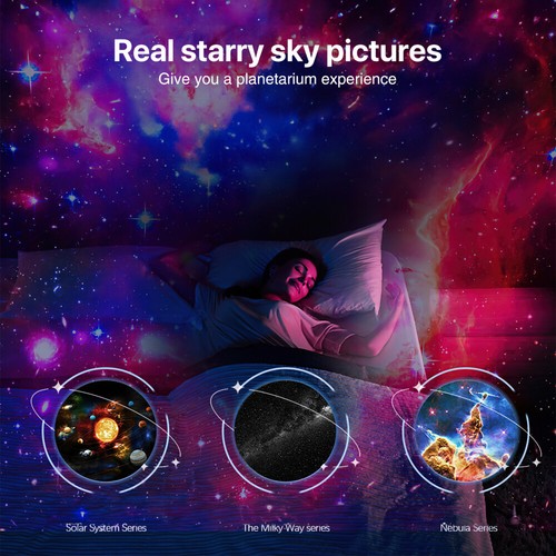 12IN1/Astronaut LED Sternenhimmel Projektor Lampe Nebula Planetarium Nachtlichte - Bild 12 von 17