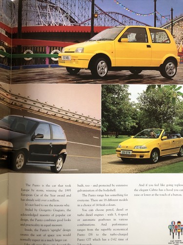 Fiat 1996 Model Range Brochure inc. Cinquecento Punto Bravo Brava etc - Picture 4 of 4