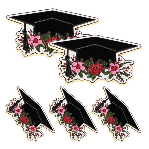 5pcs Graduation Cap Brooch Pin Metal Lapel Pins for Graduation Party Decoration - Bild 5 von 11