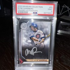 2023 Topps Museum Ryne Sandberg Silver Framed Auto /15 PSA 9 Pop 1 Cubs HOF
