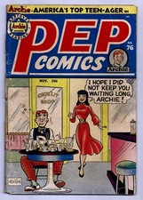 PEP COMICS #76 GOLDEN AGE ARCHIE 1949 WITH 2 COVER! ONLY ONE ON EBAY! VERY RARE!