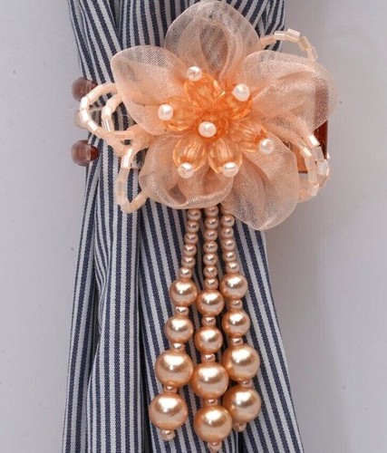 FCL Flower Fringe Girl Claw Hair Accessories Rhinestone Pearl Chiffon Trim Made - Picture 10 of 21