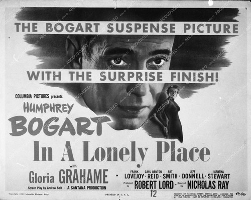 8129-16 ad slick Humphrey Bogart In A Lonely Place 8129-16 8129-16