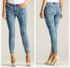 Free People Feather Print Skinny Jeans Size 27