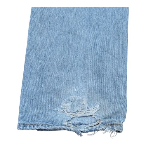 Levi's 501 Straight Leg Light Blue Worn Denim Jeans Size W33 L32 *see Photos* - Picture 11 of 12